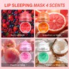 Lip Mask Set 4 Pcs, Overnight Lip Sleeping Mask with