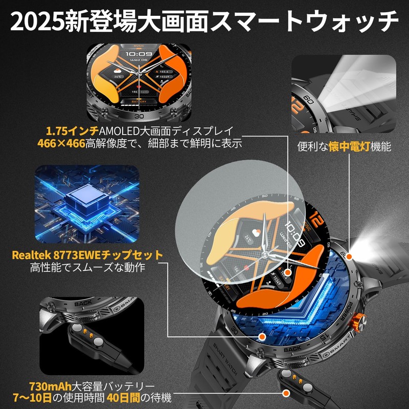 Smart Watch 【2025 New Arrival 1.75 inch AMOLED Large Screen
