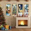 4 Packs Christmas Banners Porch Signs (A)