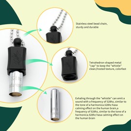 MIKUHOT 528 hz Meditation Necklace Breathing Necklace Frequency Sound Healing Devices Calm Mindfulness Tool 528 hz Whistle Relaxation,Stress Reduction and Concentration by Adjusting The Breathing