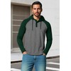 KUYIGO Mens Long Sleeve Hoodies Casual Athletic Workout Color Block
