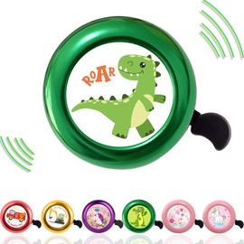 Children's Bell, Bicycle Bell, Children's Bell, Bicycle Bell Children Boys / Girls, Bicycle Bell Children Unicorn/Fire Brigade, Bell Bicycle Boys / Girls (Green Dinosaur)