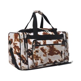 NGIL Canvas 20" inch Duffle Bag (Cow Print-Black)