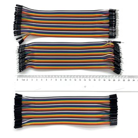 Pack of 4 40 Pin 2.54 mm Dupont Jumper Cable - 20 cm Flexible Connection for Electronic Projects (Female-Female)