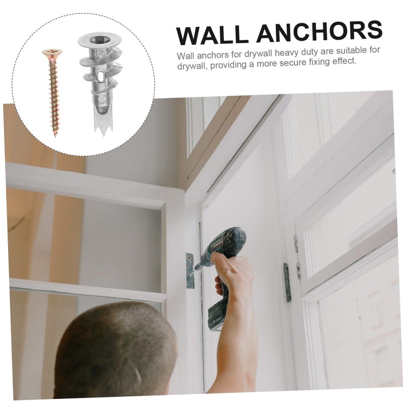 VILLFUL 20 Pack Drywall Anchors Hollow Wall Plugs Spiral Design