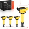 A-Premium Yellow Engine Ignition Coil Pack Compatible with Toyota Camry