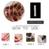 MISUD Wine Red Press on Nails Short Square Fake Nails