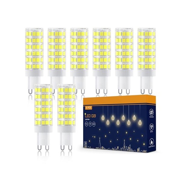 TASMOR TASMOR 7W G9 LED Lampen, G9 LED Leuchtmittel 700lm,