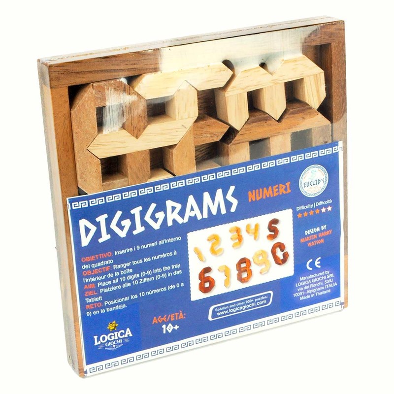 Logica Puzzles Art. Numbers - Digigrams - Geometric Brain Teaser