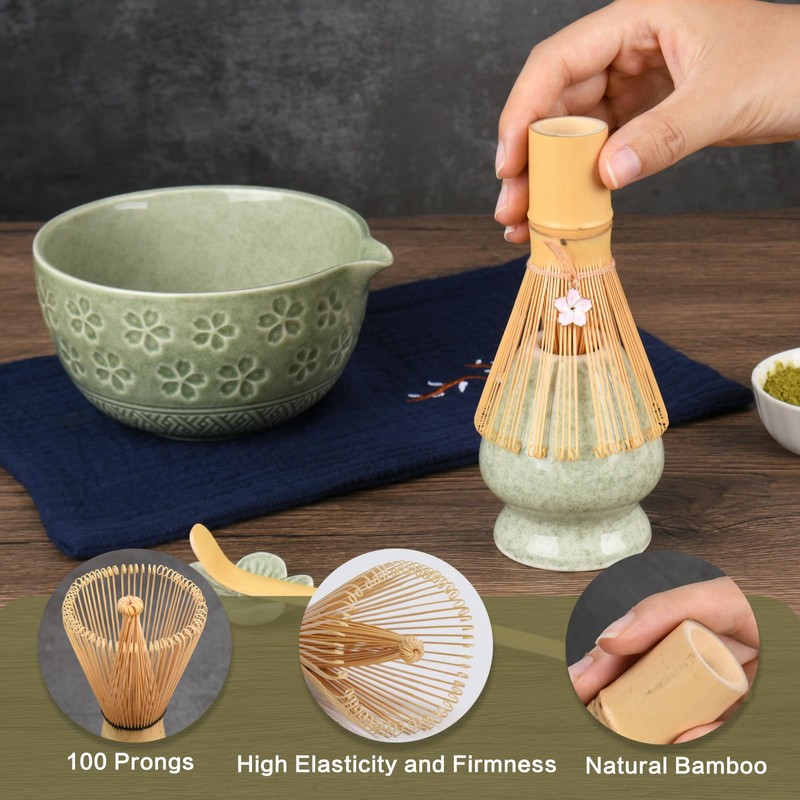 WuikerDuo Premium Matcha Set with Matcha Whisk & Bowl -