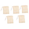 Healeved 5 Pack Natural Cotton Linen Exfoliating Soap Saver Pouch