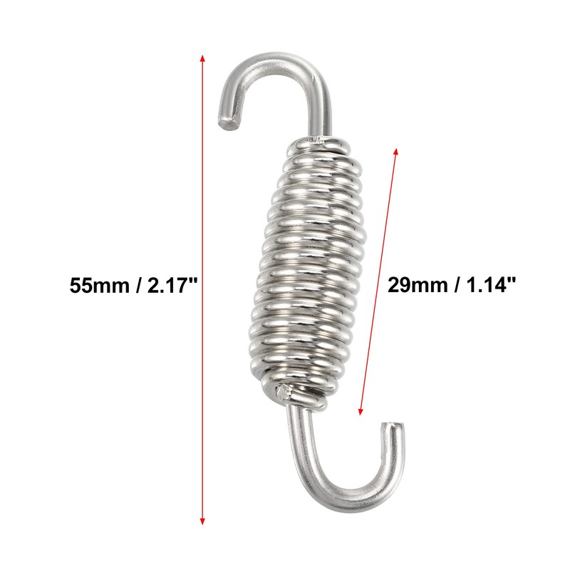 A ABSOPRO Motorcycle Silencer Exhaust Pipe Spring 55 mm 2.17