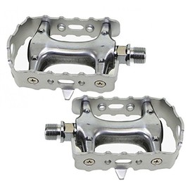 M-Wave MTB Pedal Aluminium Trekking Bicycle Pedals 9/16 Silver