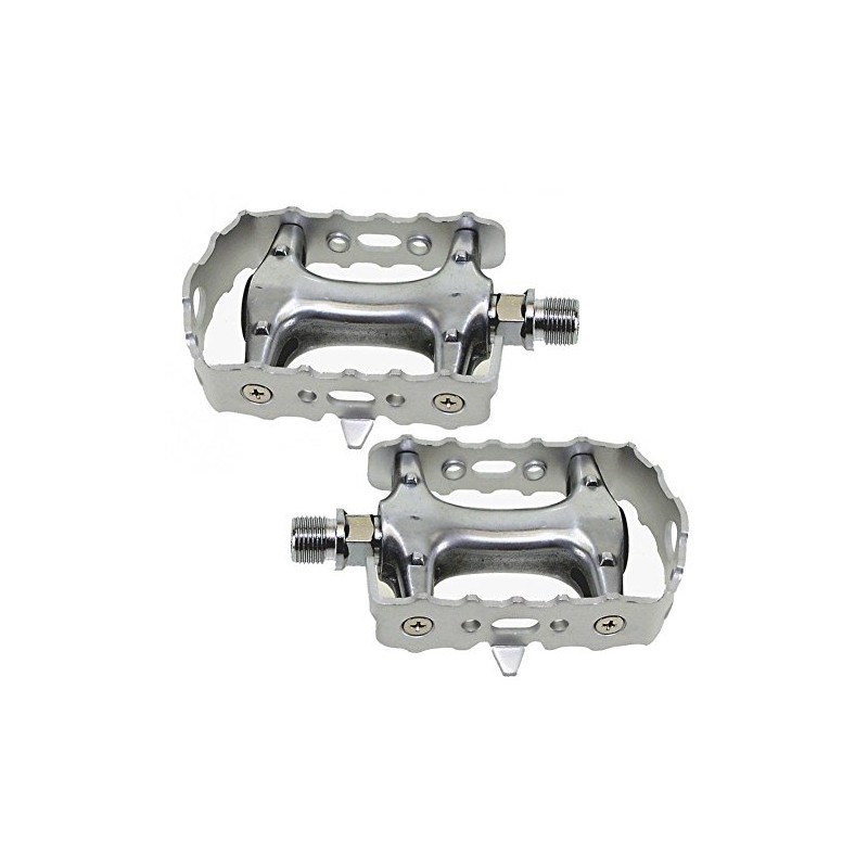 M-Wave MTB Pedal Aluminium Trekking Bicycle Pedals 9/16 Silver