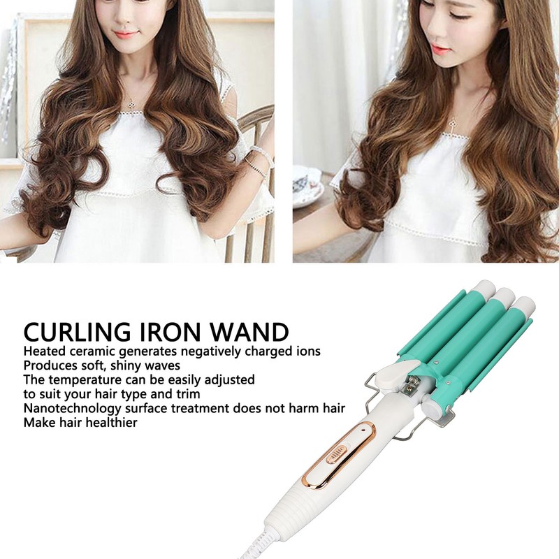 Hair Waver Curling Iron Adjustable Temperature Versatile Rotating Cord Hair