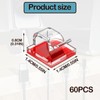 60PCS Cable Hooks Transparent Wire Hooks for Cables Plastic Stick