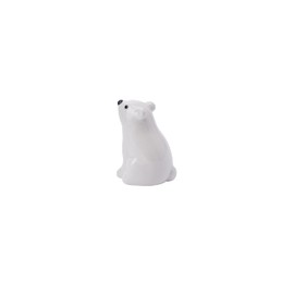 CGB Giftware | Ceramic Bear Charm | White | Lucky Ornament Collectable Decoration |Home Accessory | Gift For Her | Send With Love Range | GB06009