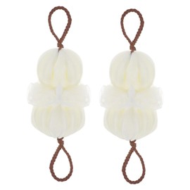 TOVINANNA 2pcs Large Exfoliating Shower Balls Bath Sponge Set for Body Scrubbing