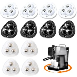12 Stück kleberollen für kaffeemaschine,Mini Kugelrollen Möbelrollen 360 Grad Mini Rollen für Möbel Selbstklebendes Starkes Rollenrad für Fritteuse, Mixer, Kaffeemaschine, Mülleimer Kugelrolle Rollen