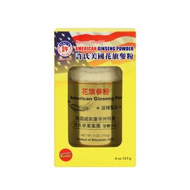 Hsu's Ginseng SKU 1174 | American Ginseng Powder, 4oz | Cultivated American Ginseng from Marathon County, Wisconsin USA | 许氏花旗参粉 | 4oz Bag, 西洋参粉