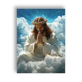 Ginfonr DIY 5D Diamond Art Kits for Adults, Jesus Diamond Painting for Adults, Diamond Art God Full Drill, Diamond Art Embroidery Rhinestone Craft for Home Wall Decor 12 * 16 Inch 13