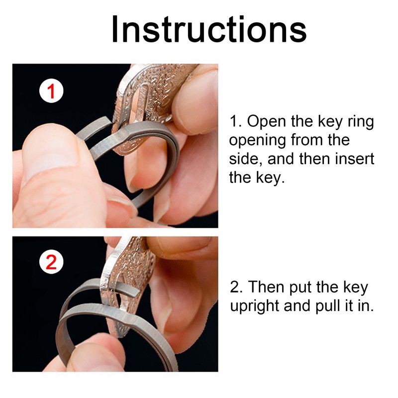 Titanium Alloy Keychain Lightweight Backpack Hanging Hook Buckle Carabiner Key