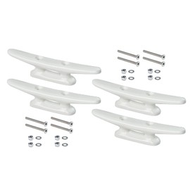 New Marine 4 Nylon Clamps in Black or White, Various Sizes, Includes V4A Screws (White, 125mm)
