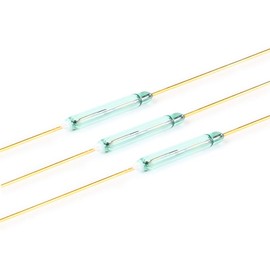 HiLetgo 20pcs Reed Switch Normally Open 2x14mm Magnetic Switch MKA14103 2 * 14mm Normally Open Magnetic Induction Switch Glass Seal with Gold Plated Pin