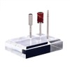 1Pc Rectangle Acrylic Nail Drill Bit Holder Stand Case Display