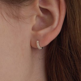 925 Silver Raw One-Touch Ring Earrings Quantity / 925실버 로우 원터치 링 귀걸이 수량