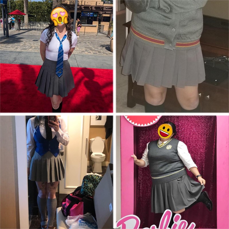 SANGTREE Falda plisada para niñas con cómoda banda elástica casual,