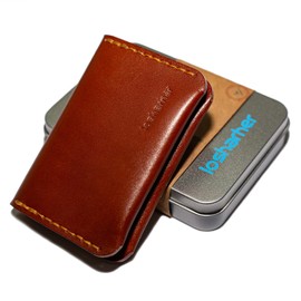 LOSHARHER Leather Bifold Card Wallet Slim Minimalist Wallet for Women & Men Front Pocket Card Holder for 8 Credit Cards