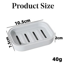 Plastic Soap Dish with Drainage,Soap Dishes Holder for Bathroom Shower，Keep Soap Dry and Easy Cleaning (Grey blue),plastic soap dish, soap dish with drainage