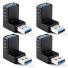 KUOQIY 4 pieces USB 3.0 angle adapter, 90° angle adapter,