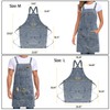Beitiny Denim Apron with Pockets, Cross Back Apron for Men