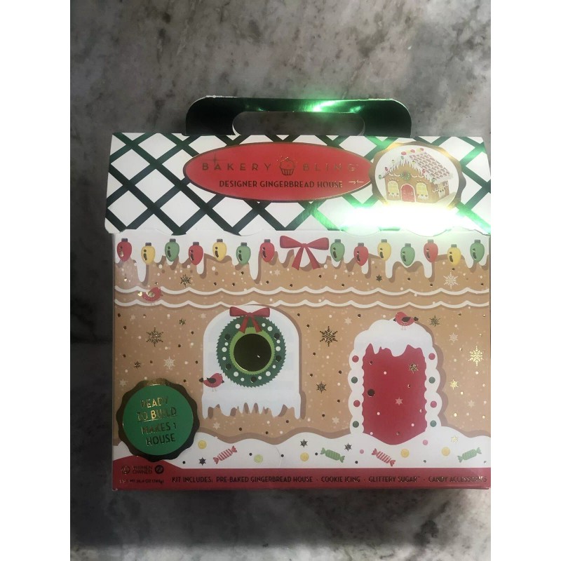 Bakery Bling Ready to Biuld Designer Gingerbread House Kit:26.4oz/749