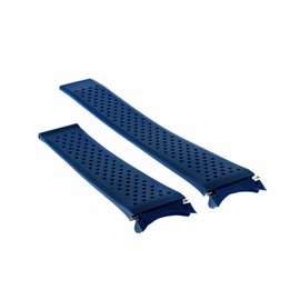 Ewatchparts 22mm Rubber Watch Band Strap Compatible With Tag Heuer Grand Carrera Monaco Watch Blue