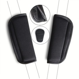 Poemtian 3 Pieces Baby Stroller Car Seat Strap Covers and Crotch Pad Combo Shoulder Strap Covers for Stroller Baby Stroller Seatbelt Covers Pushchair Shoulder Belt Cushion Pads