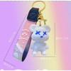 [AIXUAN] Girls Boys Cute Bear Keychain-Gradient Resin Keychain Portable Cute