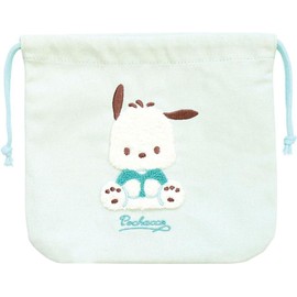 Tees Factory Sanrio Pochacco Characters Sagara Embroidered Drawstring Pouch H6.9 x W7.5 inches (175 x 190 mm) SR-5530386PC