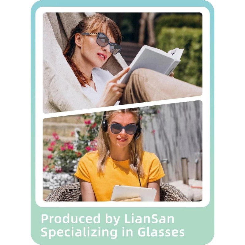 LianSan 2Pack Women Sun Readers,Readin