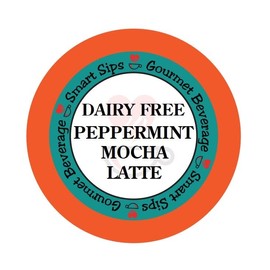 DAIRY-FREE, VEGAN | Peppermint Mocha Latte, Single-Serve Gourmet Lactose-Free Latte Pods for Keurig K-cup Brewers, 24 Count Smart Sips Coffee Non-Dairy Latte Pods