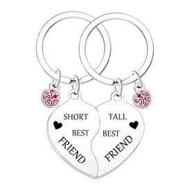 Tihnvk 2PCS Friendship Keyring for Women Gifts for Friends Bestie Keychain Christmas Birthday Gifts for Friend