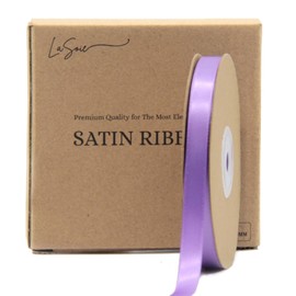 LASOIE Satin Ribbon for Flower Bouquet Gift Wrapping for Crafts Bows for Girls Hair Presents Bookmarks Birthday Party Decorations Wedding Invitations Decorative for Craft Mauve Purple 9mm 3/8 Inches