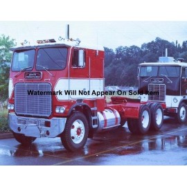 White Freightliner Big Rig Truck Tractor Photograph Print 8.5x11"