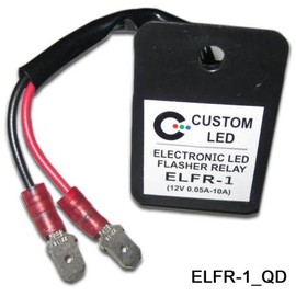 Custom LED Electronic LED Flasher Relay for LED Blinkers on Motorcycles - ELFR-1 QD