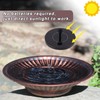 AIHAOKAN 12.3" Solar Fountain Bird Bath for Outside, Metal Solar