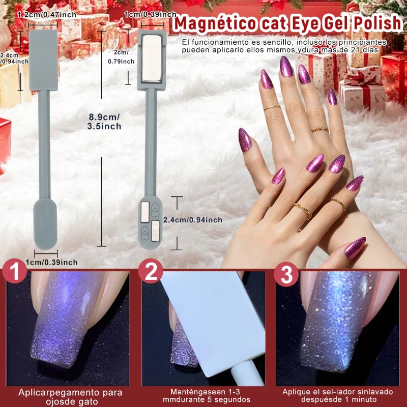 Brillo Reflectante 9d Esmalte Ojo Gato Gel Ojo Gato Diamante
