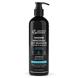 Champú De Minoxidil Y Biotina Para El Crecimiento Del Cabello - Enriquecido Con Cafeína Aceite De Ricino Y Cebolla - Bloqueador De Dht Para Un Cabello Más Grueso Y Saludable