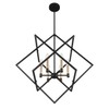 Aiwen Modern 6-Light Kitchen Island Pendant Light Fixture Matte Black